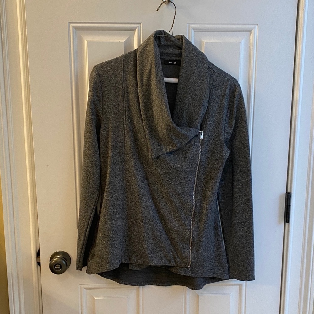 Apt. 9 Charcoal Drape Collar Jacket